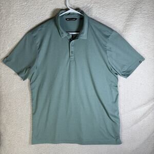 Travis Mathew Polo Shirt Mens 2XL XXL Teal Polyester Performance Golf
